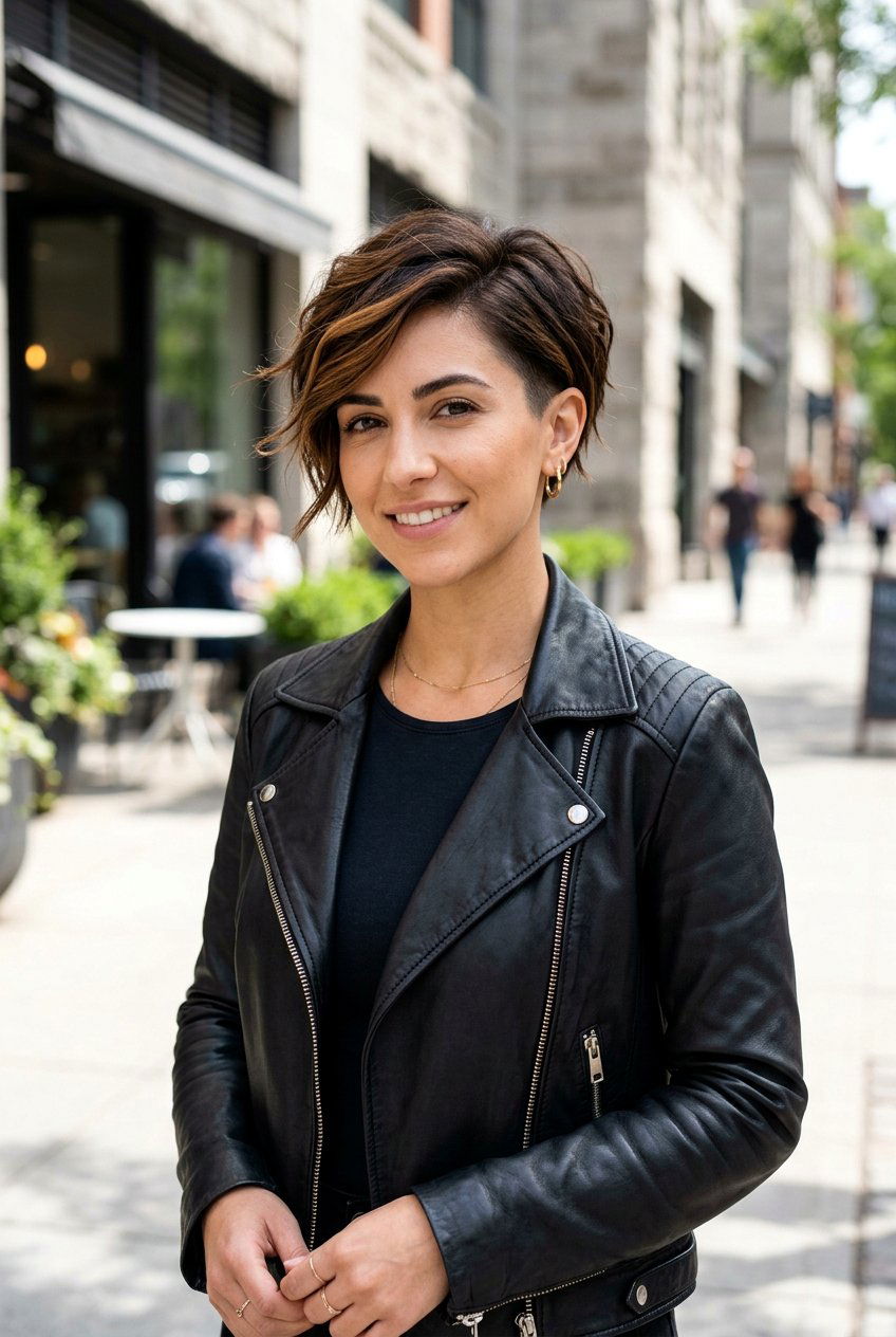 Espresso Brunette Balayage Undercut Pixie Bob - 20 brunette balayage for pixie bob - 20 brunette balayage for pixie bob