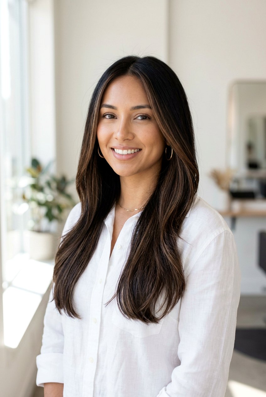 Espresso Brunette Balayage With Subtle Halo Highlights - 20 brunette balayage with face framing highlights - 20 brunette balayage with face framing highlights