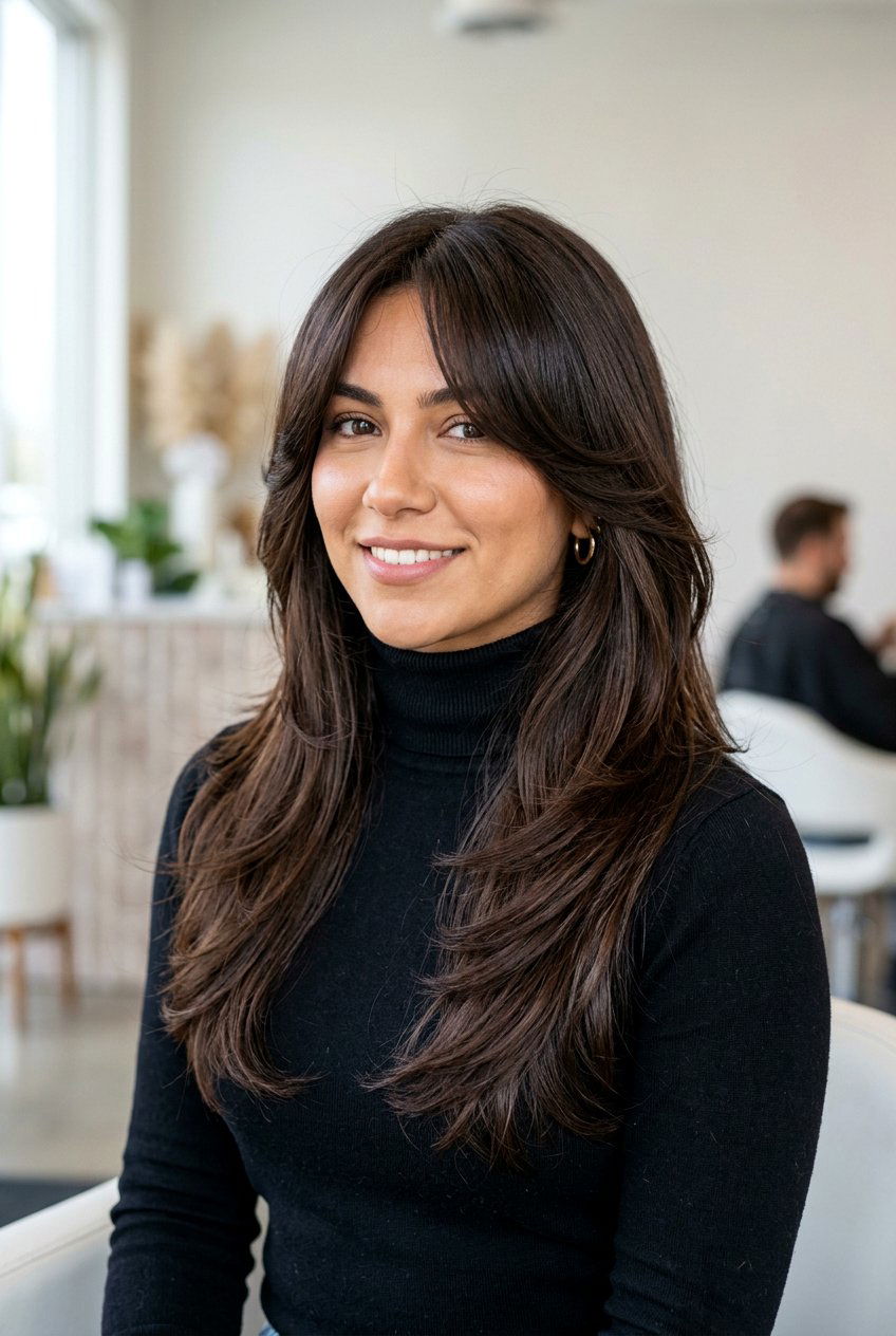 Espresso Brunette Butterfly Haircut - 20 brunette butterfly haircut color ideas - 20 brunette butterfly haircut color ideas