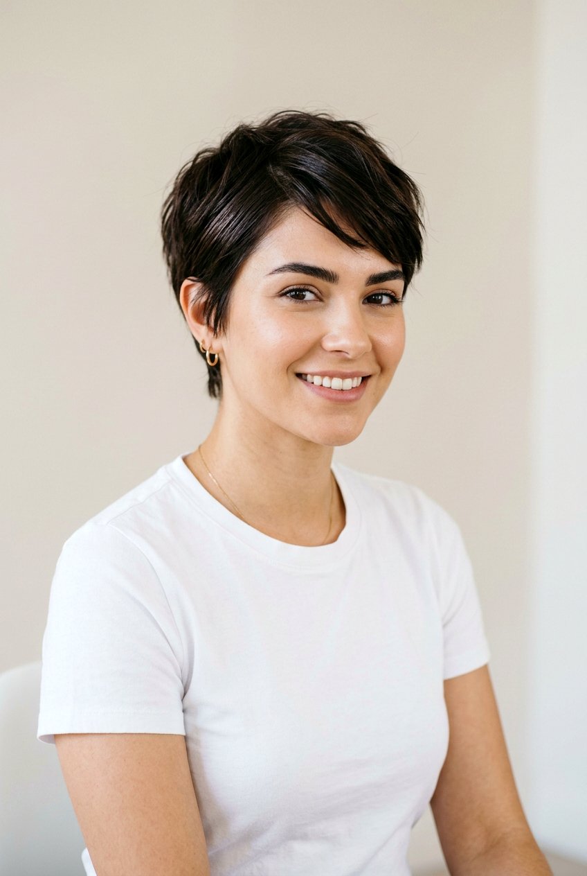 Espresso Brunette On Short Hair - 20 glossy espresso brunette - 20 glossy espresso brunette