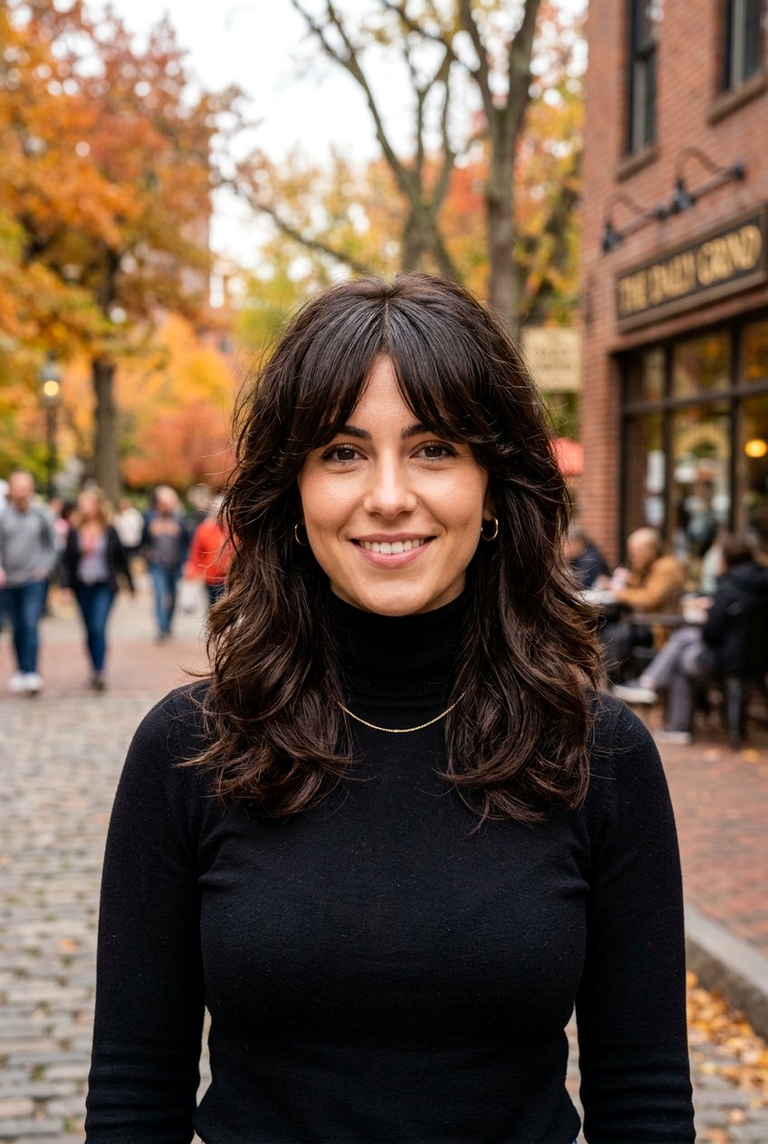 Espresso Brunette Shag - 20 brunette shag hair color ideas - 20 brunette shag hair color ideas