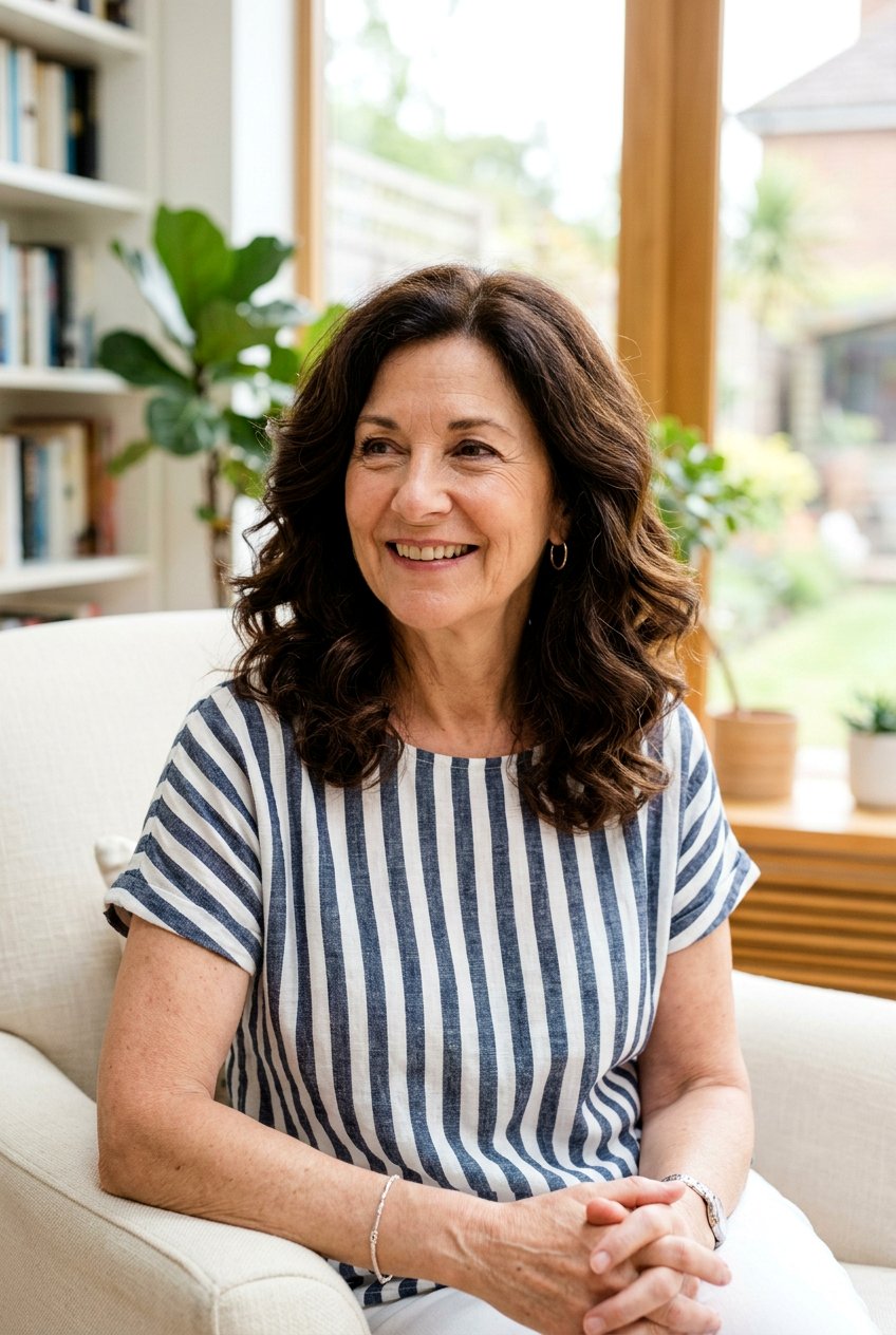 Espresso Brunette Wavy Hair For Older Women - 20 dark espresso brunette for mature women - 20 dark espresso brunette for mature women