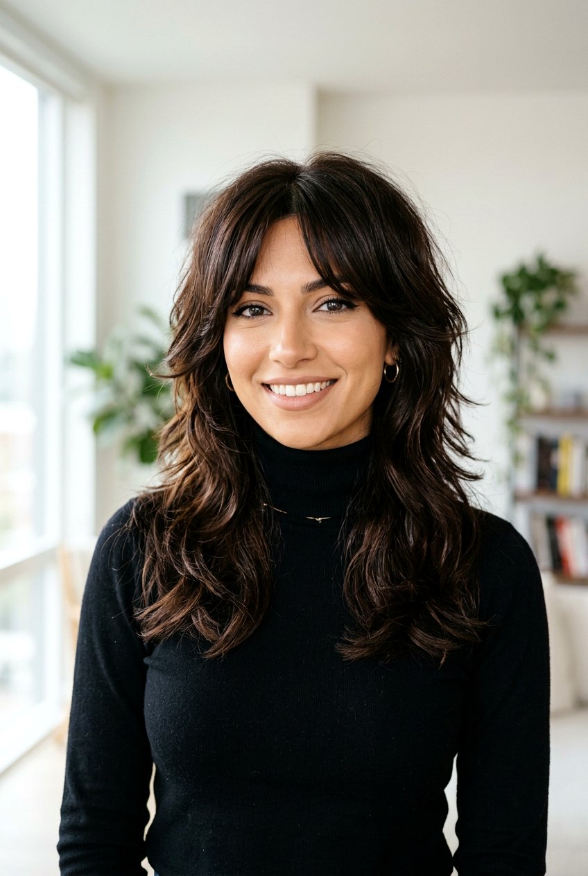 Espresso Brunette Wolf Cut - 20 brunette wolf cut color ideas - 20 brunette wolf cut color ideas