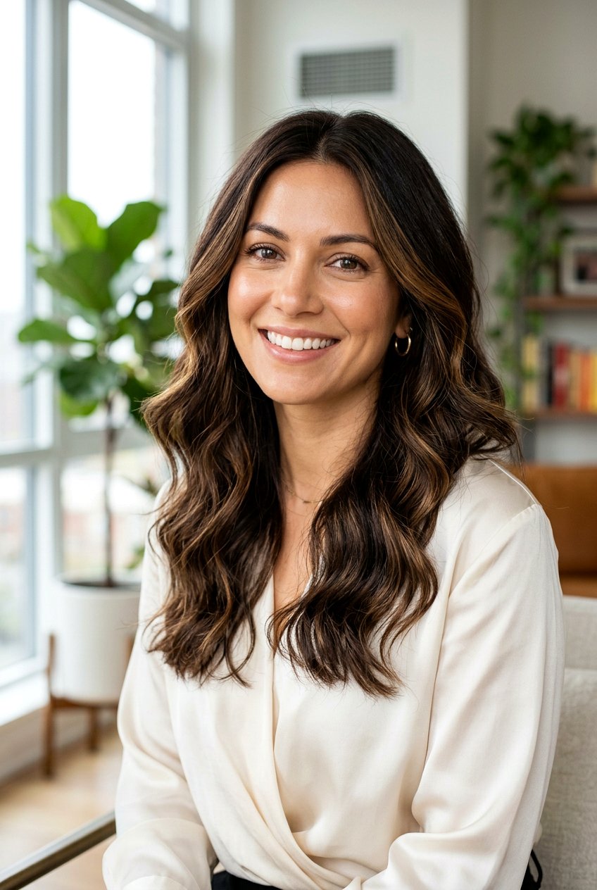 Espresso Brunette with Caramel Highlights - 20 salon fresh hair color ideas - 20 salon fresh hair color ideas