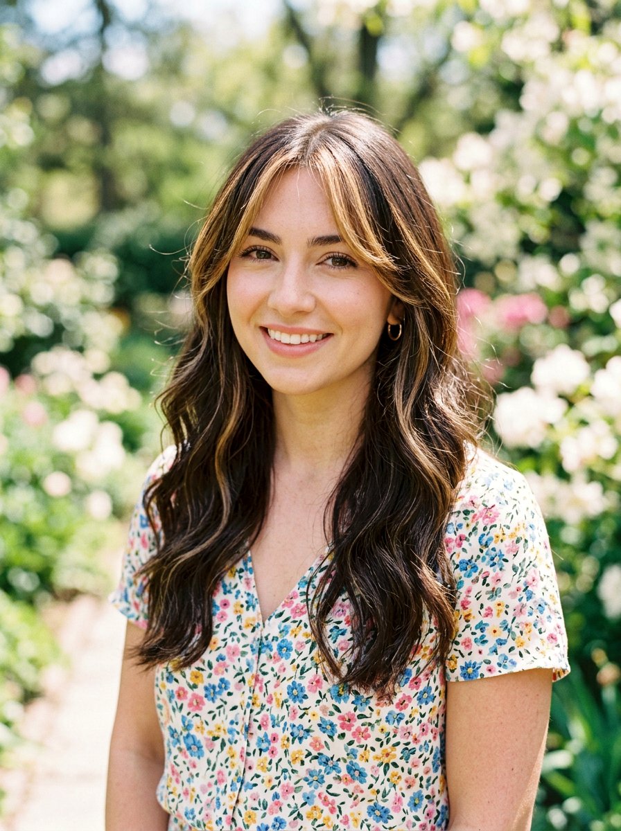 Espresso Hair Caramel Money Piece Curtain Bangs - 20 rich espresso with caramel money piece - 20 rich espresso with caramel money piece