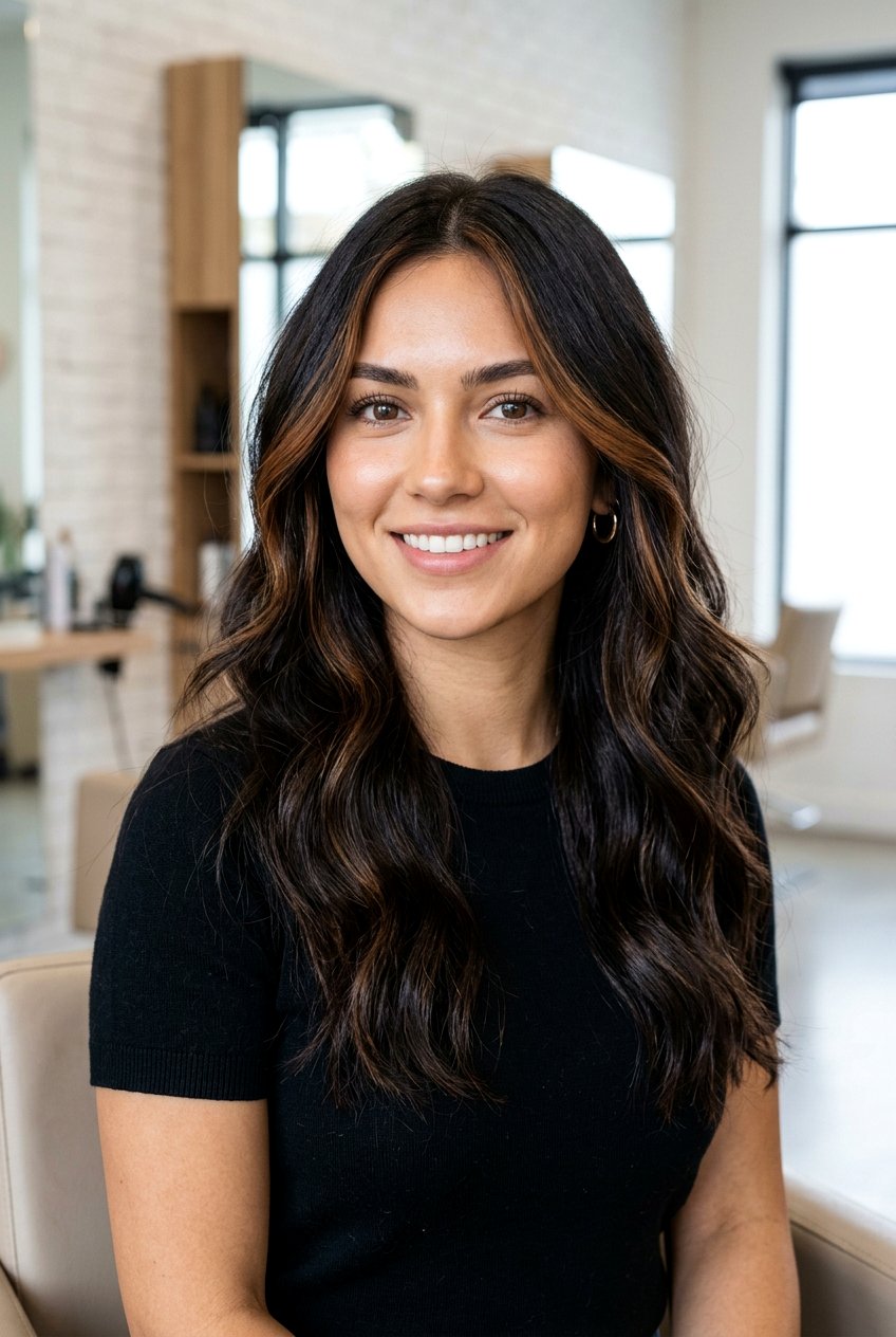 Espresso Hair With Warm Highlights - 20 warm toned brunette hair - 20 warm toned brunette hair