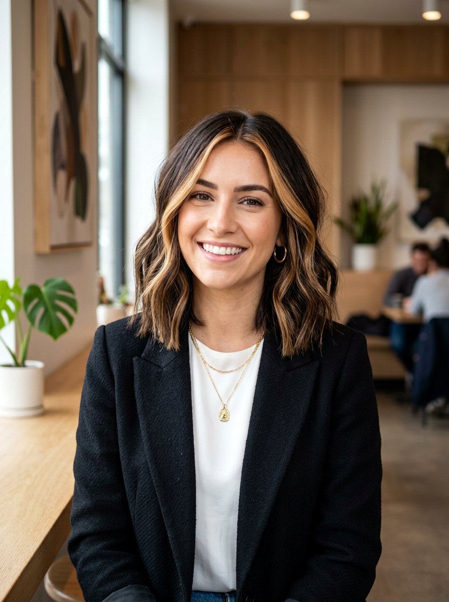 Espresso Lob With Caramel Money Piece - 20 rich espresso with caramel money piece - 20 rich espresso with caramel money piece