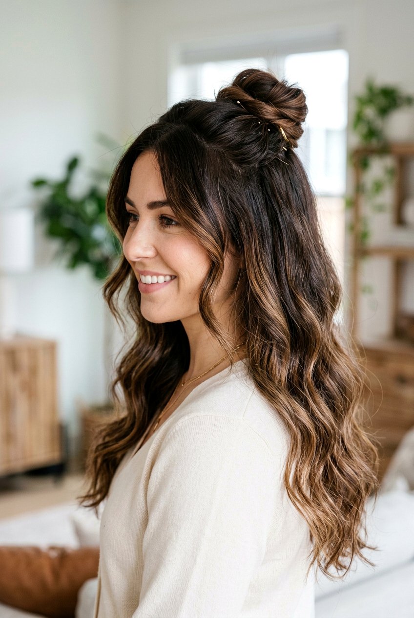 Espresso Martini Brunette Half Up Half Down - 20 espresso martini brunette hair - 20 espresso martini brunette hair