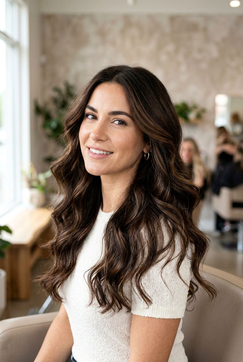 Espresso Martini Brunette Wavy Blowout - 20 espresso martini brunette hair - 20 espresso martini brunette hair