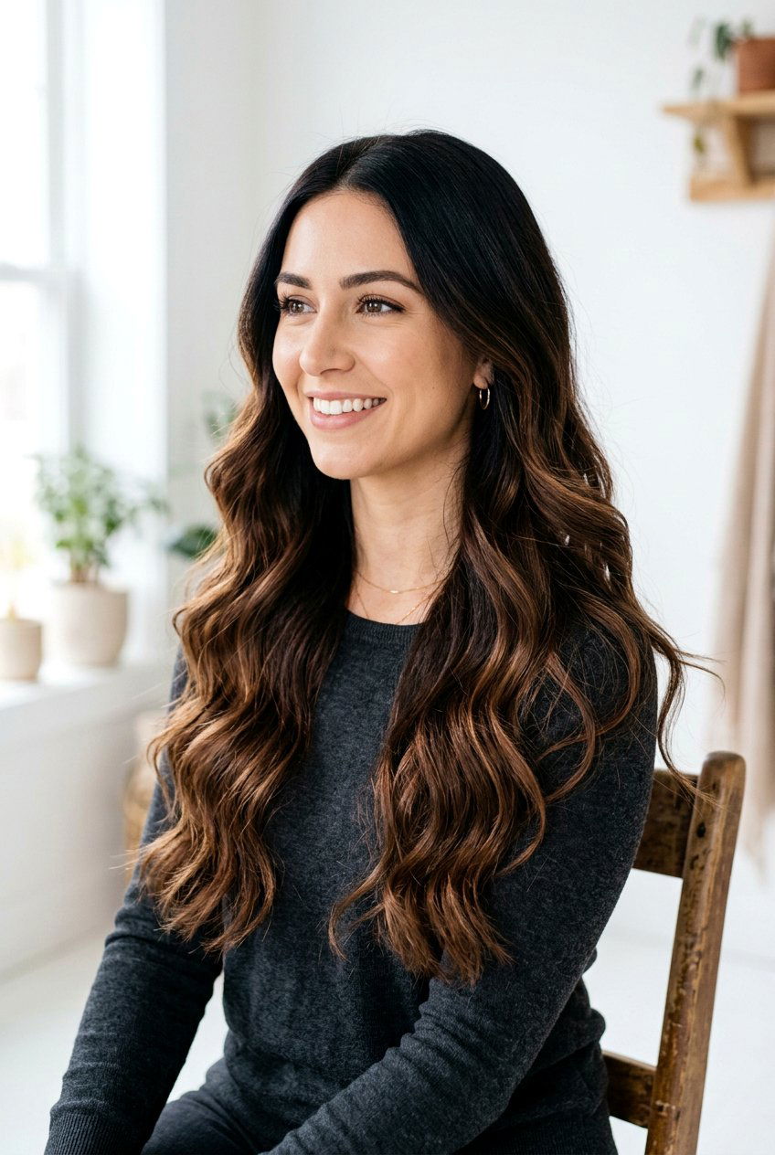 Espresso Mocha Ombre Hair - 20 dark roast brunette hair - 20 dark roast brunette hair