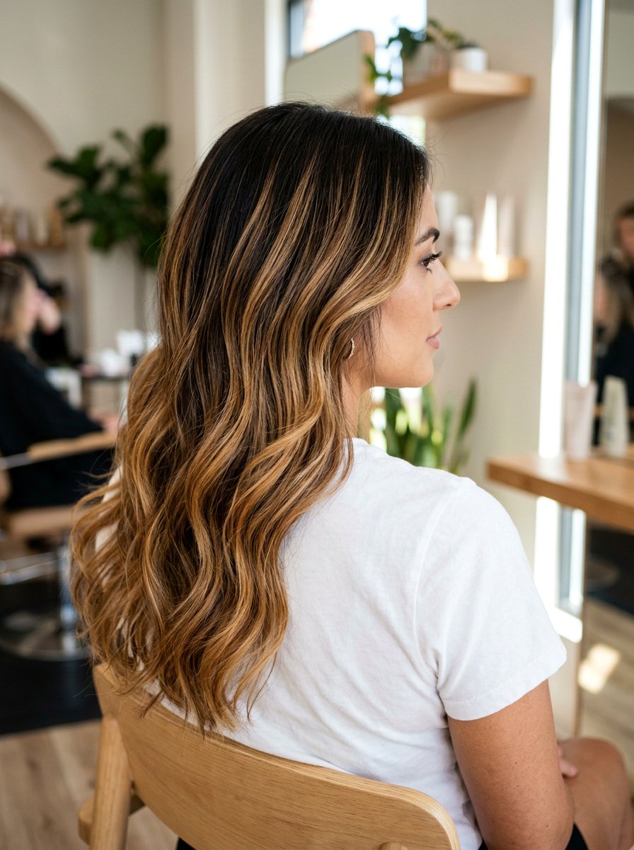 Espresso To Caramel Balayage - 20 summer sun kissed brunette hair - 20 summer sun kissed brunette hair