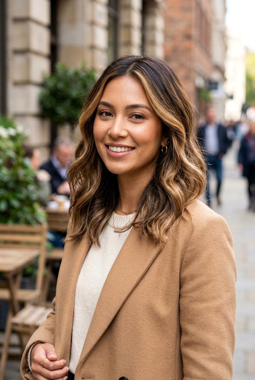 Espresso To Caramel Money Piece Shoulder Length - 20 brunette money piece for shoulder length hair - 20 brunette money piece for shoulder length hair