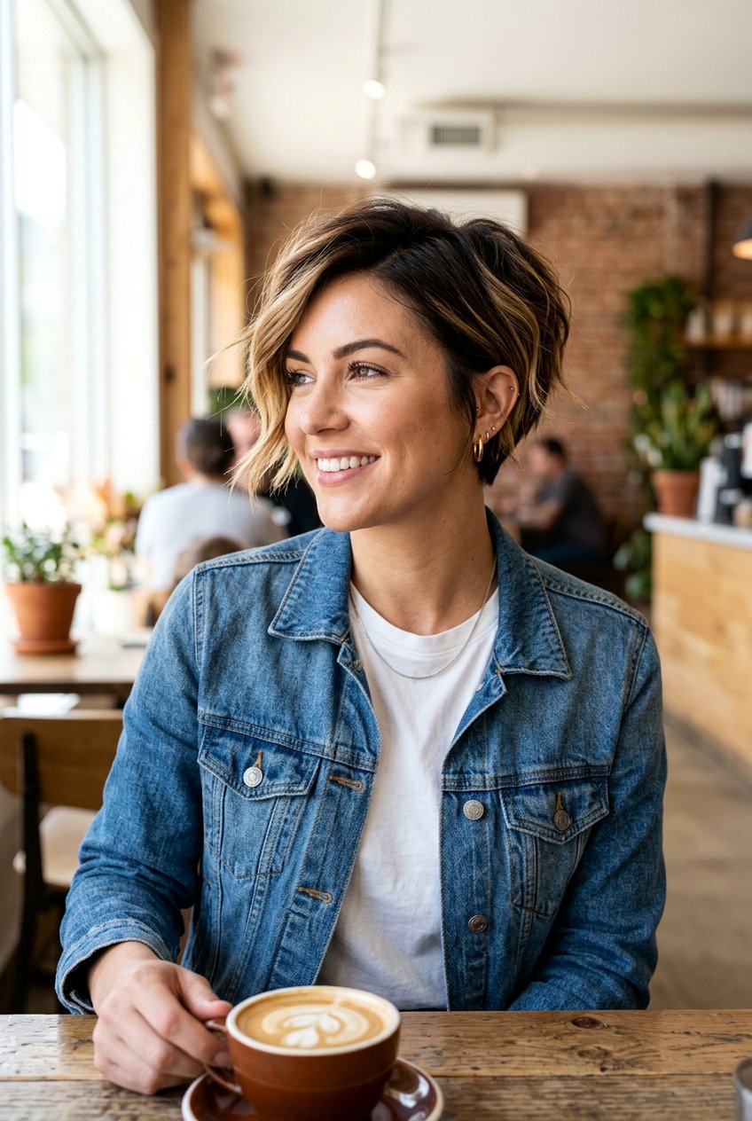 Espresso Toffee Balayage Pixie Bob - 20 brunette balayage for pixie bob - 20 brunette balayage for pixie bob