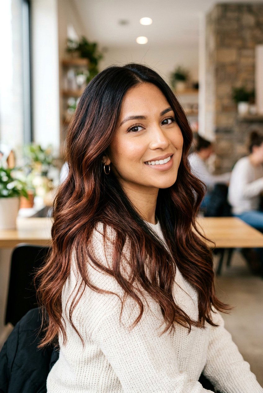 Espresso to chestnut ombre - 20 brunette ombre hair color - 20 brunette ombre hair color