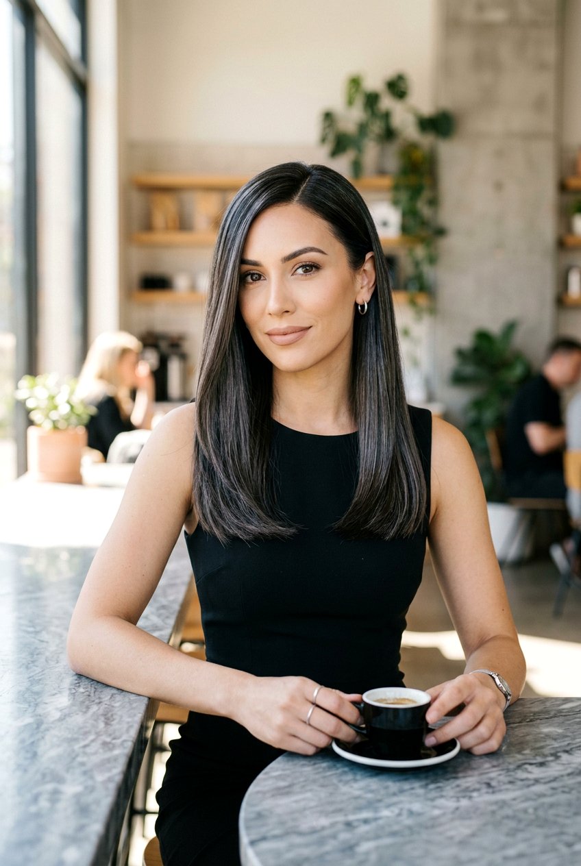 Espresso with charcoal reflects - 20 cool espresso brunette for mature women - 20 cool espresso brunette for mature women