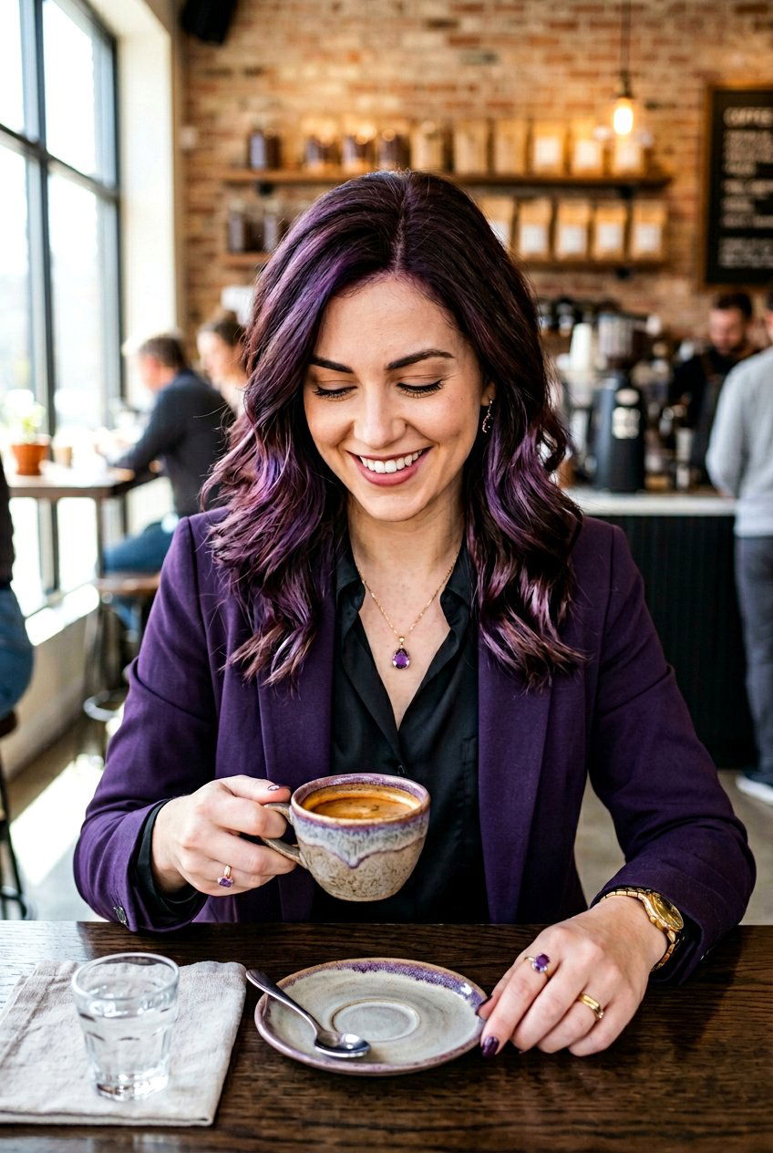 Espresso with violet undertones - 20 cool espresso brunette for mature women - 20 cool espresso brunette for mature women