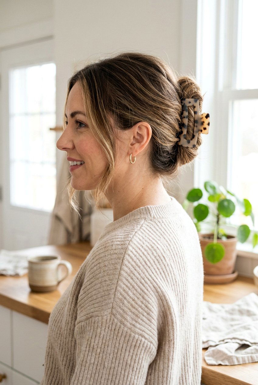 Everyday French Twist Claw Clip For Busy Mornings - 20 french twist claw clip hairstyle - 20 french twist claw clip hairstyle