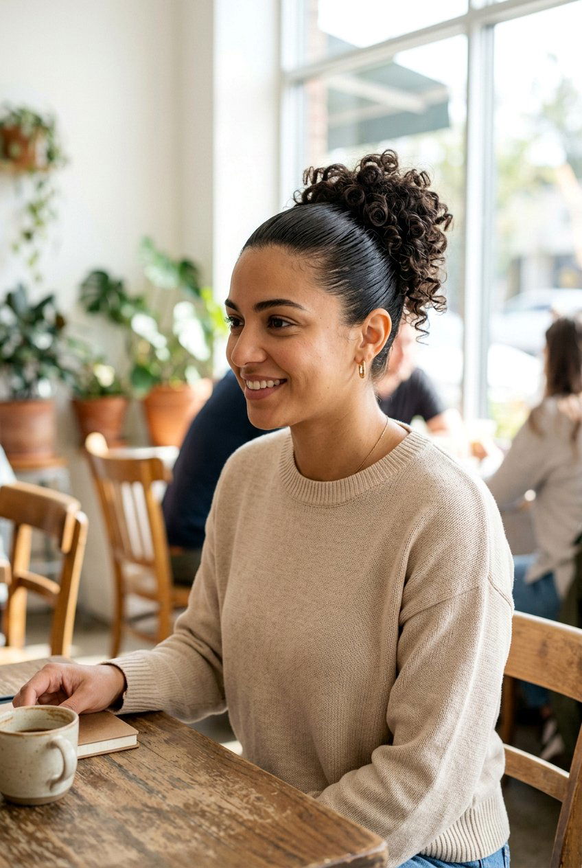 Everyday Slick Back Curly Bun For Casual Wear - 20 slick back bun for curly hair - 20 slick back bun for curly hair
