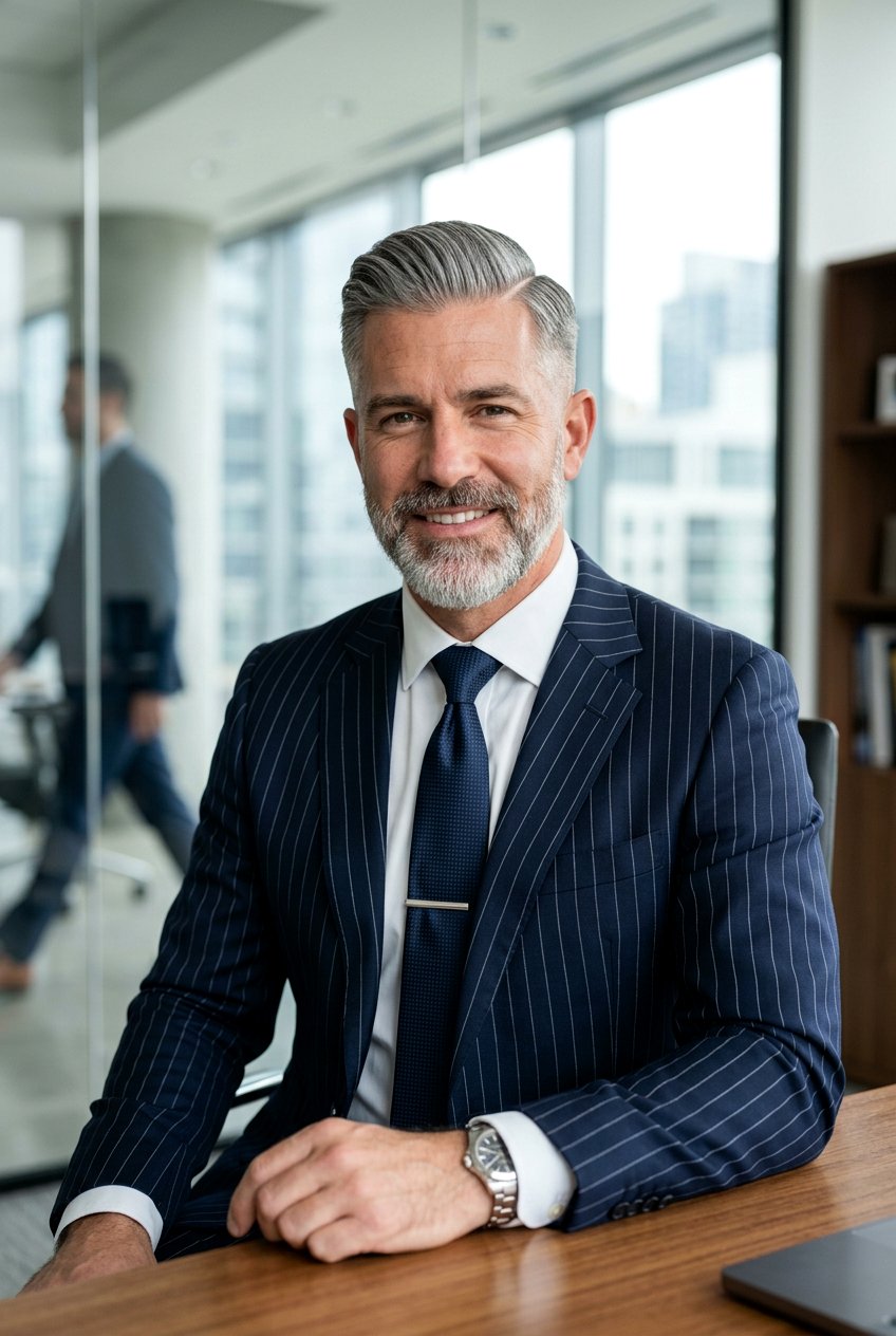 Executive Contour Gray Haircut - 20 men gray hairstyle for older professionals - 20 men gray hairstyle for older professionals