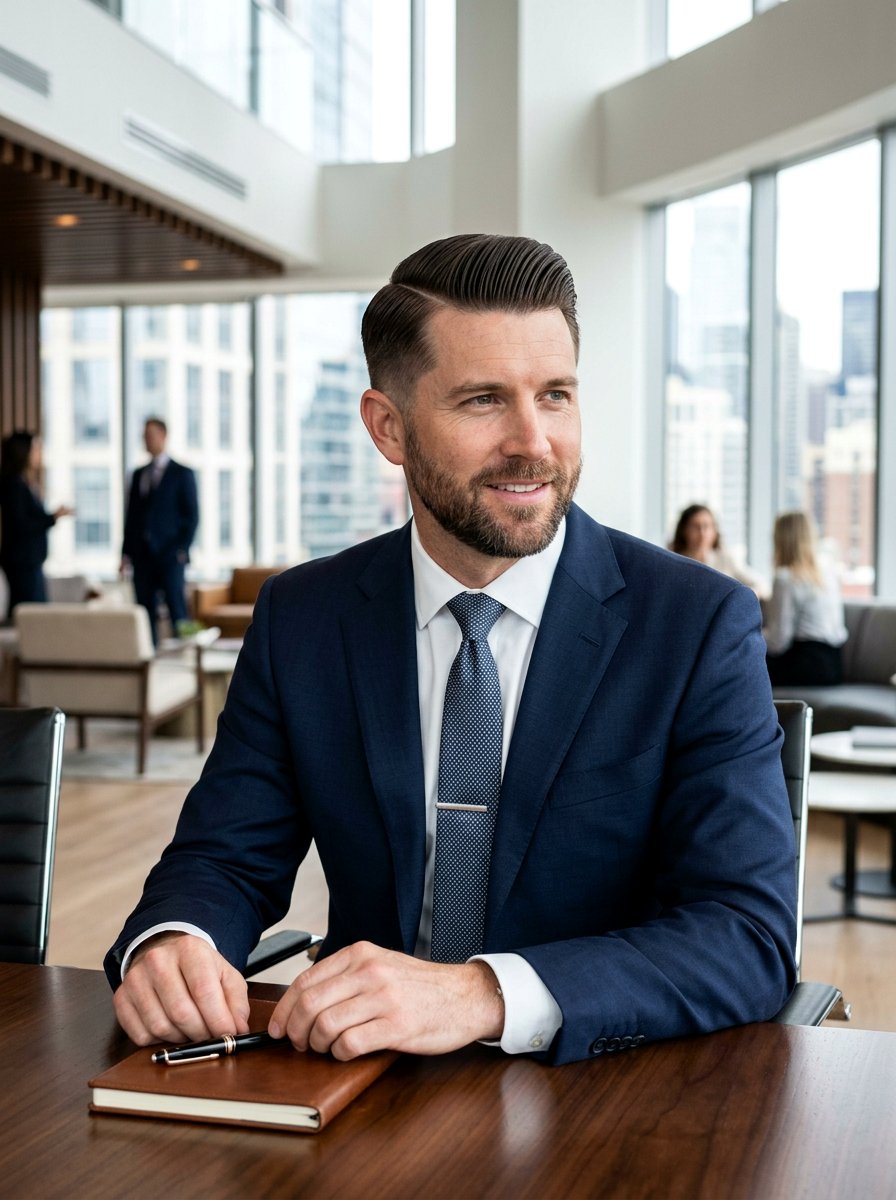 Executive Contour Side Part - 20 side part for professional men - 20 side part for professional men