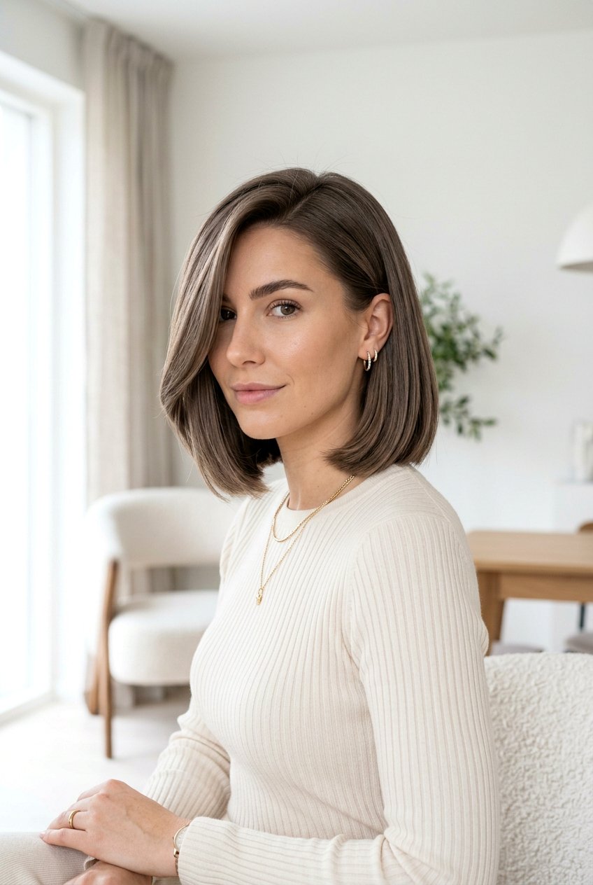 Expensive Brunette Scandi Bob - 20 expensive brunette bob haircut - 20 expensive brunette bob haircut