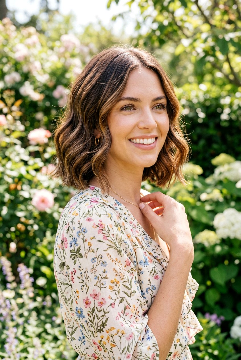 Expensive Brunette Wavy Bob - 20 expensive brunette bob haircut - 20 expensive brunette bob haircut