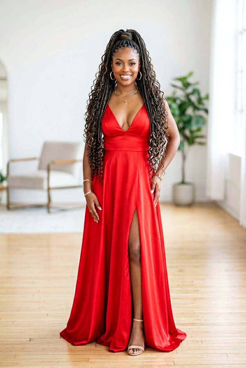 Extra Long Boho Knotless Braids Ponytail - 20 boho knotless braids ponytail - 20 boho knotless braids ponytail