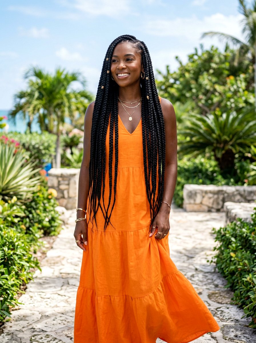 Extra Long Jumbo Knotless Braids - 20 large knotless braids hairstyles - 20 large knotless braids hairstyles