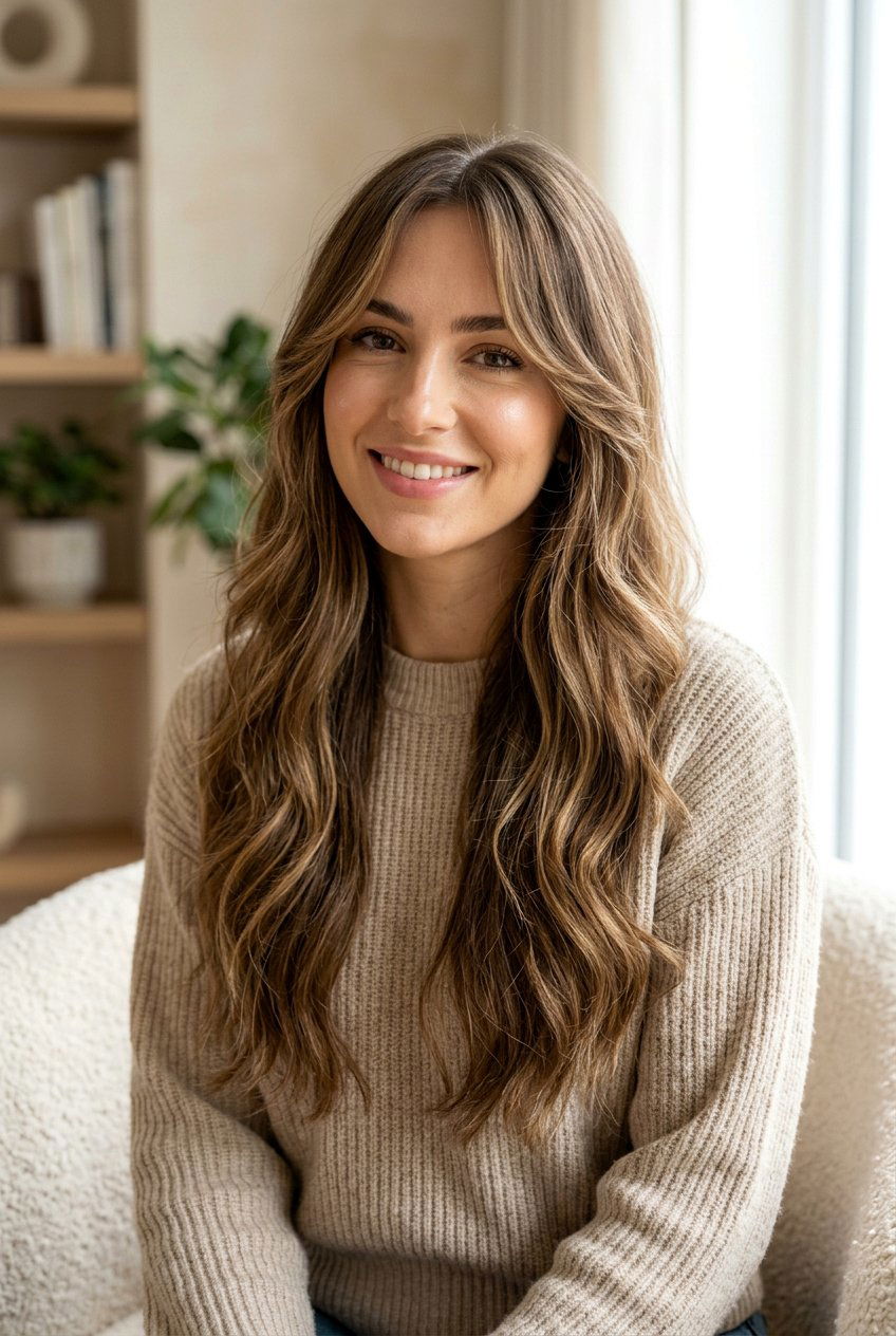 Extra Long Layered Hair With Long Curtain Fringe - 20 extra long layered haircut - 20 extra long layered haircut