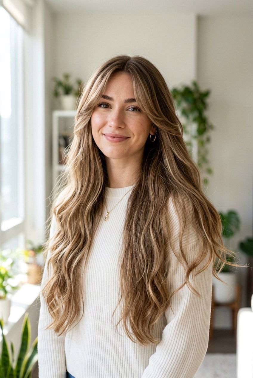 Extra Long Layered Haircut With Curtain Bangs - 20 extra long layered haircut - 20 extra long layered haircut