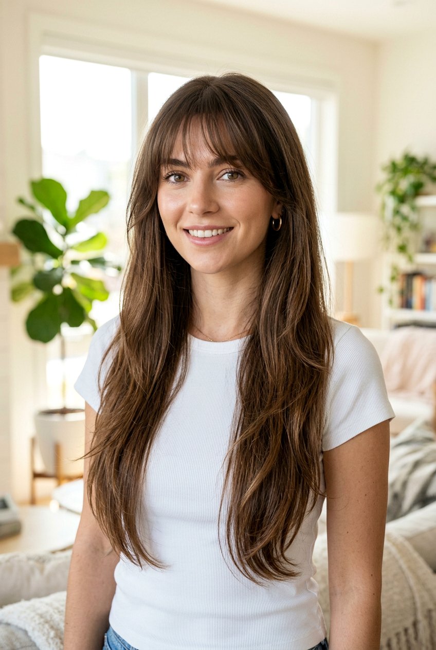 Extra Long Layered Haircut With Soft Fringe - 20 extra long layered haircut - 20 extra long layered haircut