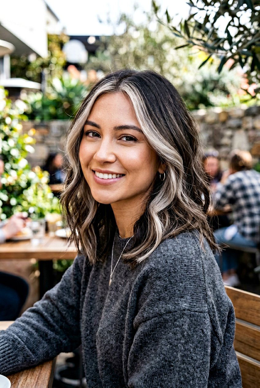 Face Framing Ash Brown Balayage - 20 ash brown balayage hair - 20 ash brown balayage hair