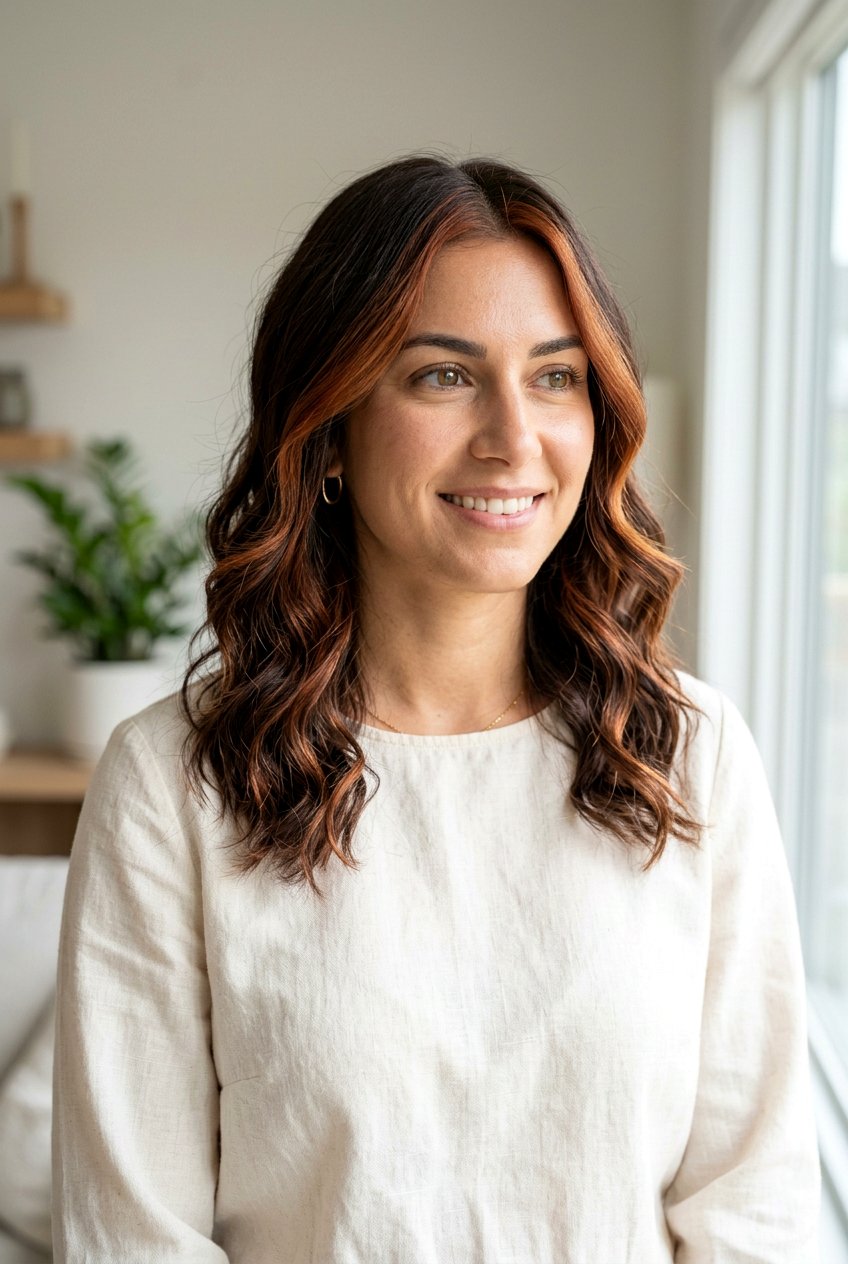 20 Gorgeous Auburn Highlights on Dark Brown Hair Looks to Try