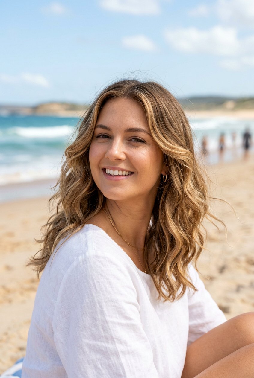 Face Framing Beach Wave Perm - 20 beach wave perm - 20 beach wave perm