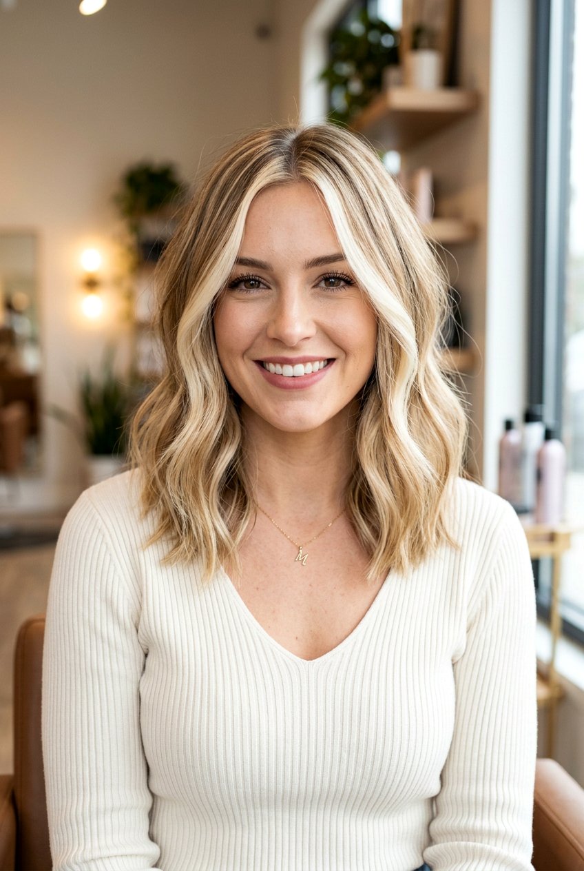 Face Framing Blonde Balayage Lob - 20 blonde lob balayage ideas - 20 blonde lob balayage ideas