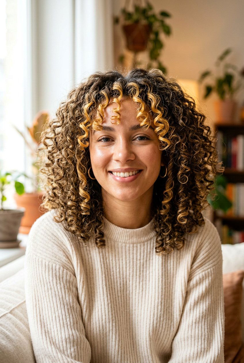 Face Framing Blonde Highlights for Curly Hair - 20 blonde highlights for curly hair - 20 blonde highlights for curly hair