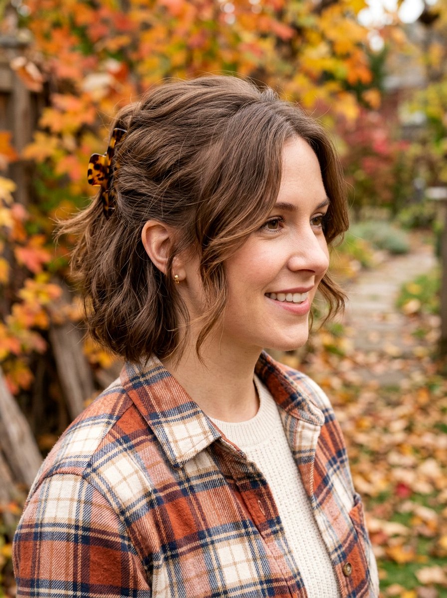 Face Framing Claw Clip Pullback - 20 college girls easy claw clip hairstyle - 20 college girls easy claw clip hairstyle