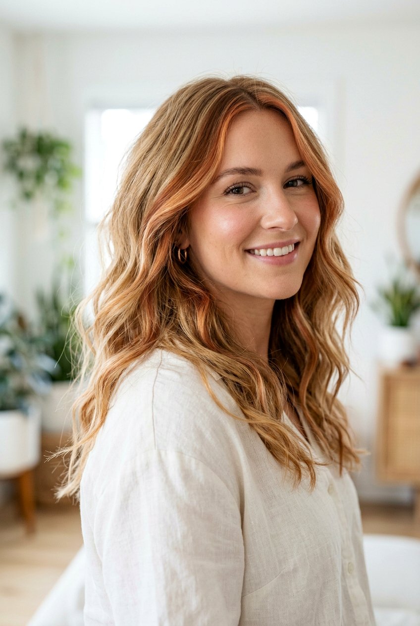 Face Framing Copper Highlights On Blonde Hair - 20 face framing copper highlights - 20 face framing copper highlights