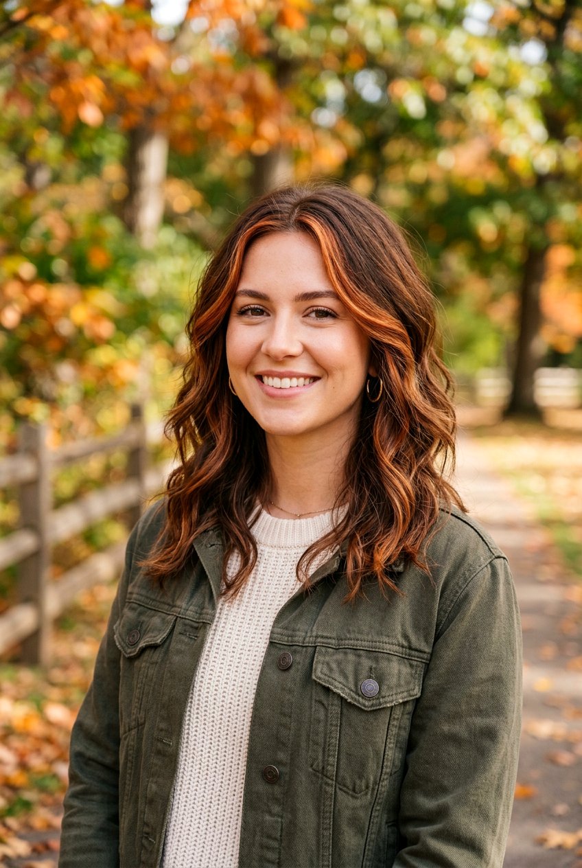 Face Framing Copper Highlights On Brown Hair - 20 face framing copper highlights - 20 face framing copper highlights