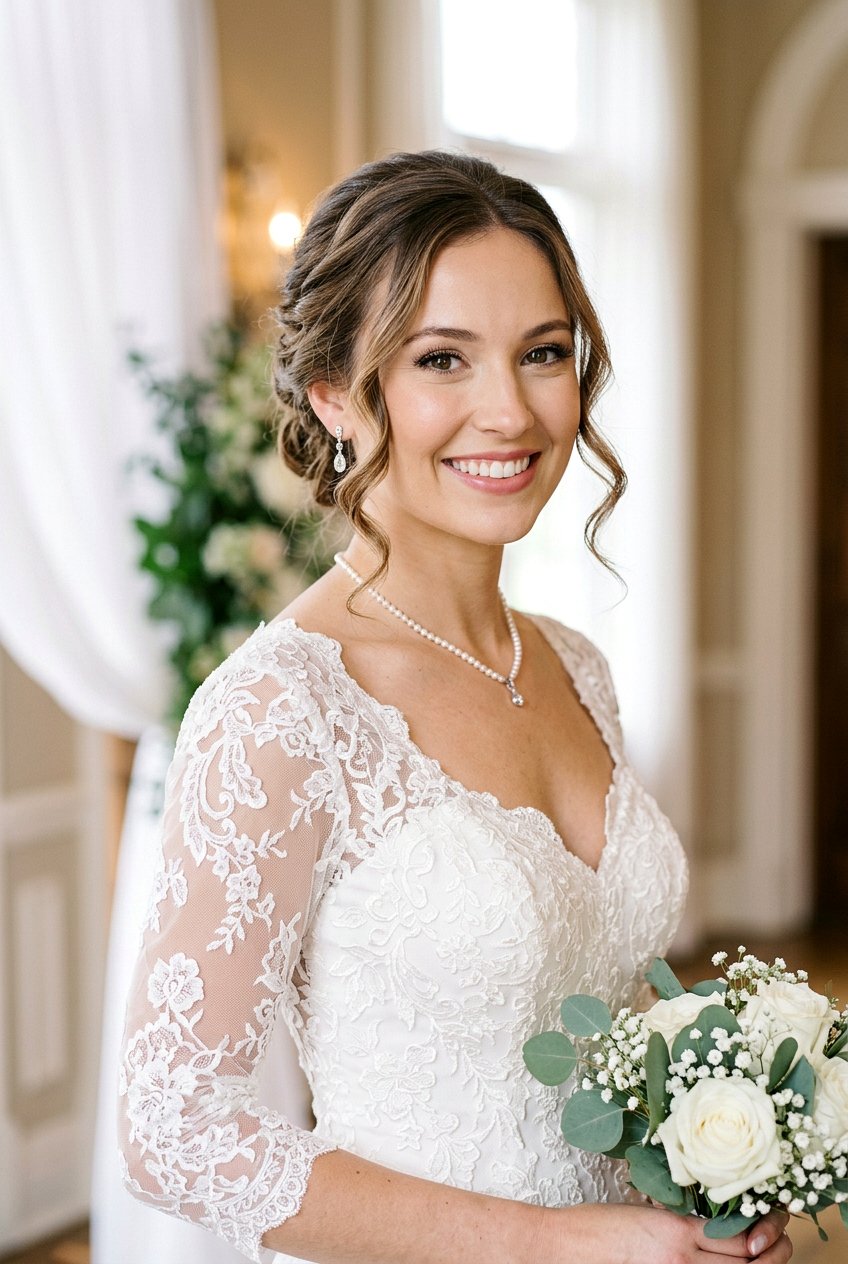 Face Framing Curls - 20 simple bridal curls for outdoor wedding - 20 simple bridal curls for outdoor wedding