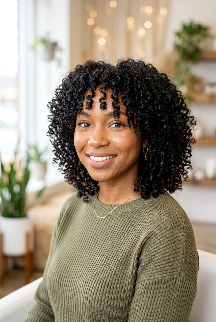 Face Framing Curly Layers - 20 curly hairstyles for medium hair - 20 curly hairstyles for medium hair