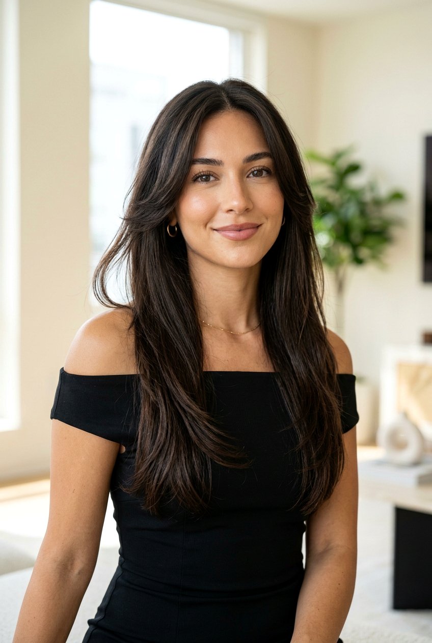 Face Framing Feathered Layers - 20 70s feathered haircut for long hair - 20 70s feathered haircut for long hair