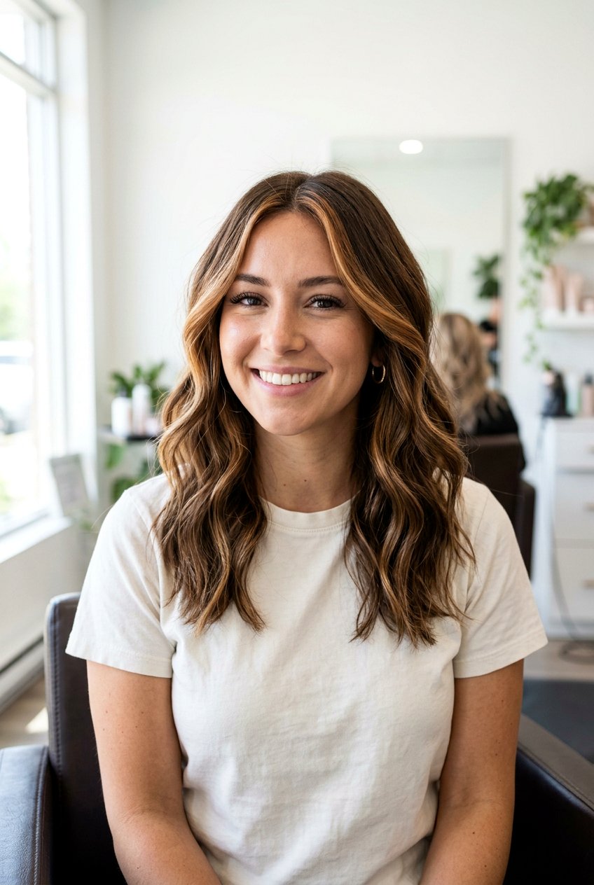 Face Framing Glossy Brunette Highlights - 20 glossy brunette hair color - 20 glossy brunette hair color