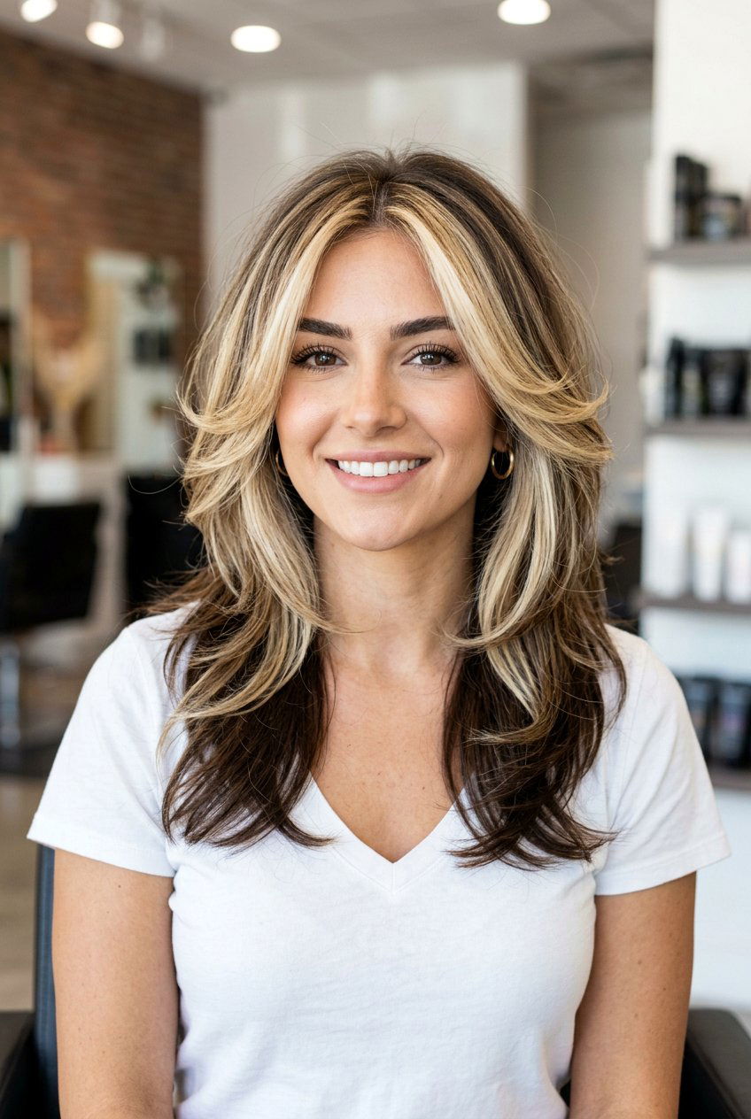 Face Framing Highlights Butterfly Haircut - 20 hair color ideas for butterfly haircut - 20 hair color ideas for butterfly haircut