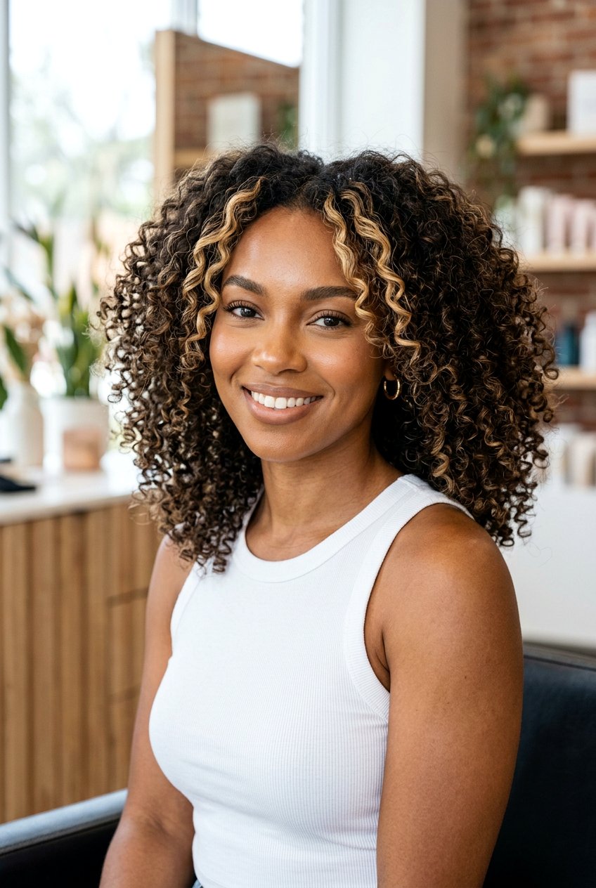 Face Framing Highlights On Curly Hair - 20 highlights for curly hair women - 20 highlights for curly hair women