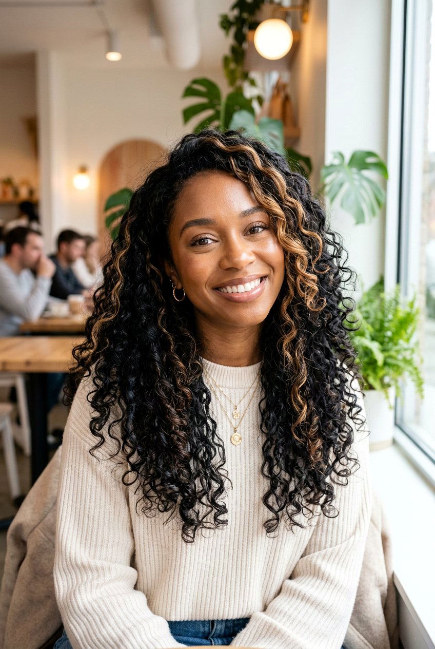 20 Beautiful Face Framing Highlights for Black Hair Looks