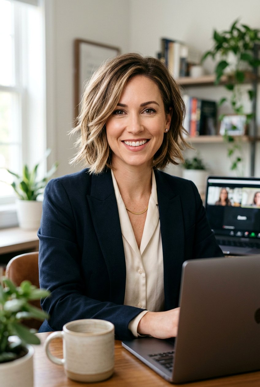 Face Framing Layered Bob - 20 sleek office bob with layers - 20 sleek office bob with layers