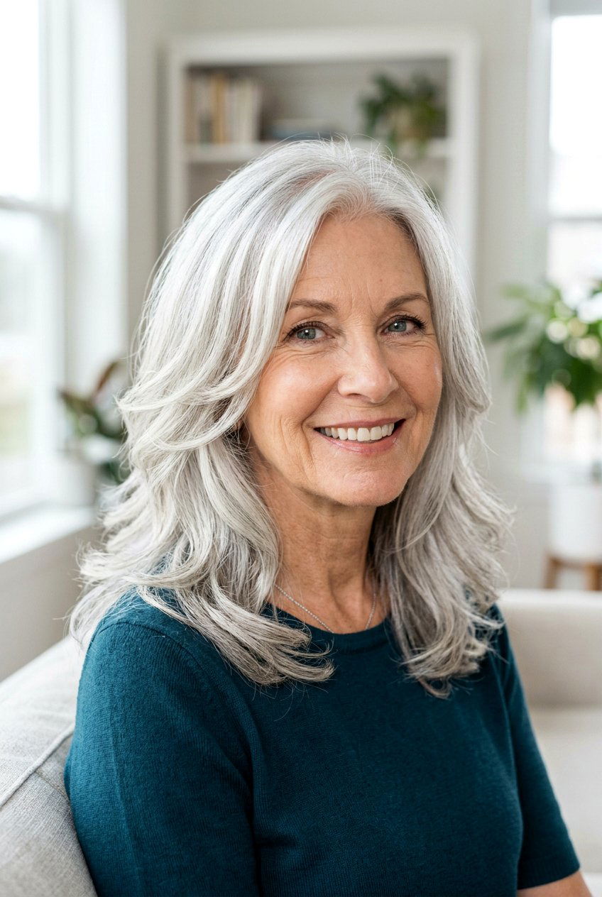 Face Framing Layered Haircut - 20 flattering haircuts for older women - 20 flattering haircuts for older women