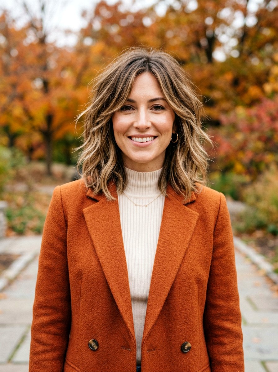 Face Framing Layered Lob With Texture - 20 layered shoulder length haircut with texture - 20 layered shoulder length haircut with texture