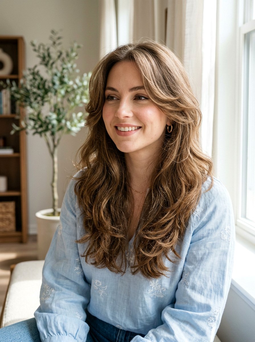 Face Framing Layers - 20 haircut to fix blunt ends on thick hair - 20 haircut to fix blunt ends on thick hair